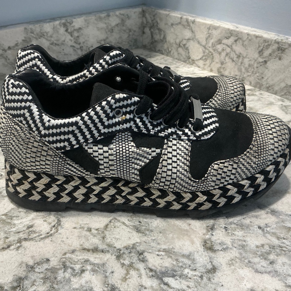 STELLA McCARTNEY White & Black Chunky Sneakers Size 35